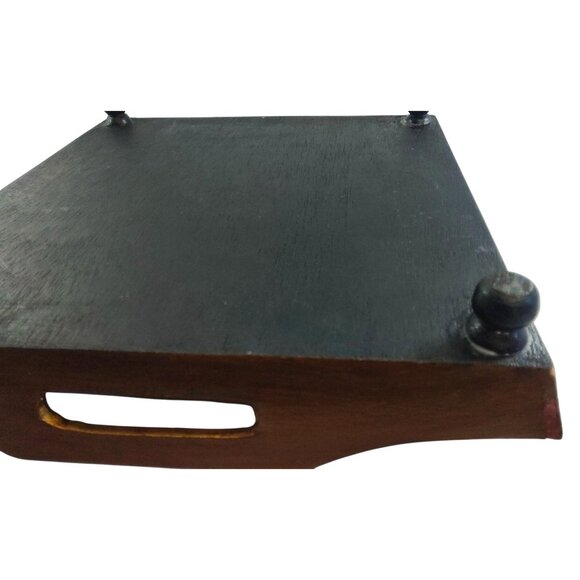 Vintage Robert M. Weiss Reverse Painted Grape Clusters Wooden Serving Tray 12x12 - Picture 10 of 13